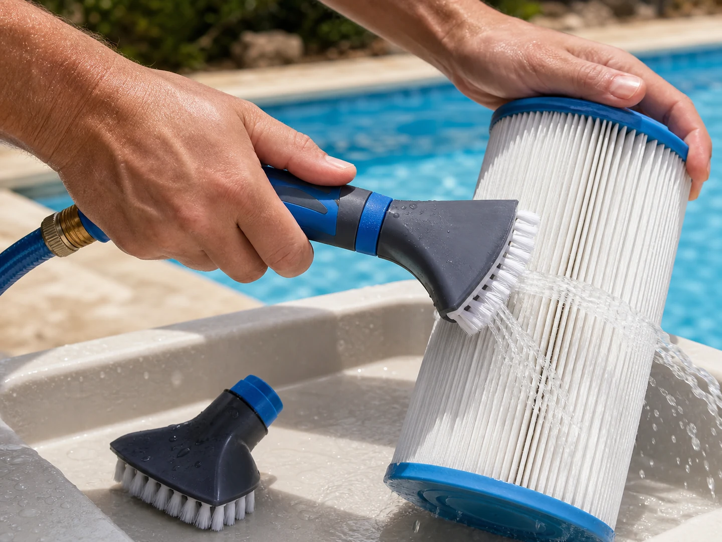 Pool Filter Cartridge Brush