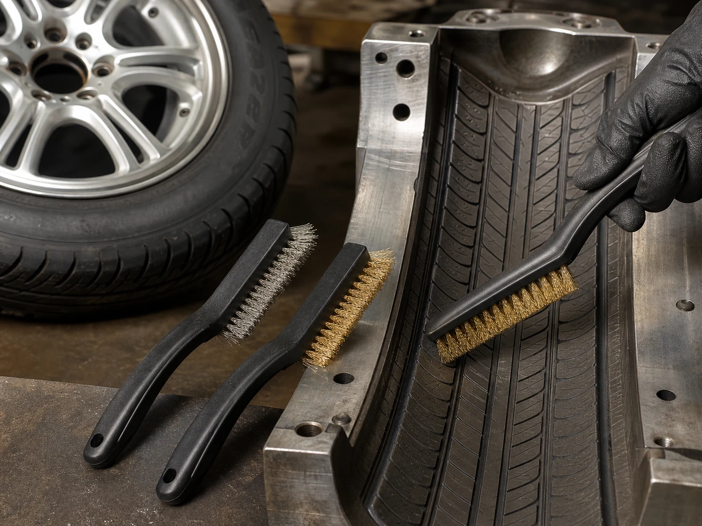 Stainless Steel Brass Mold Tire Brush