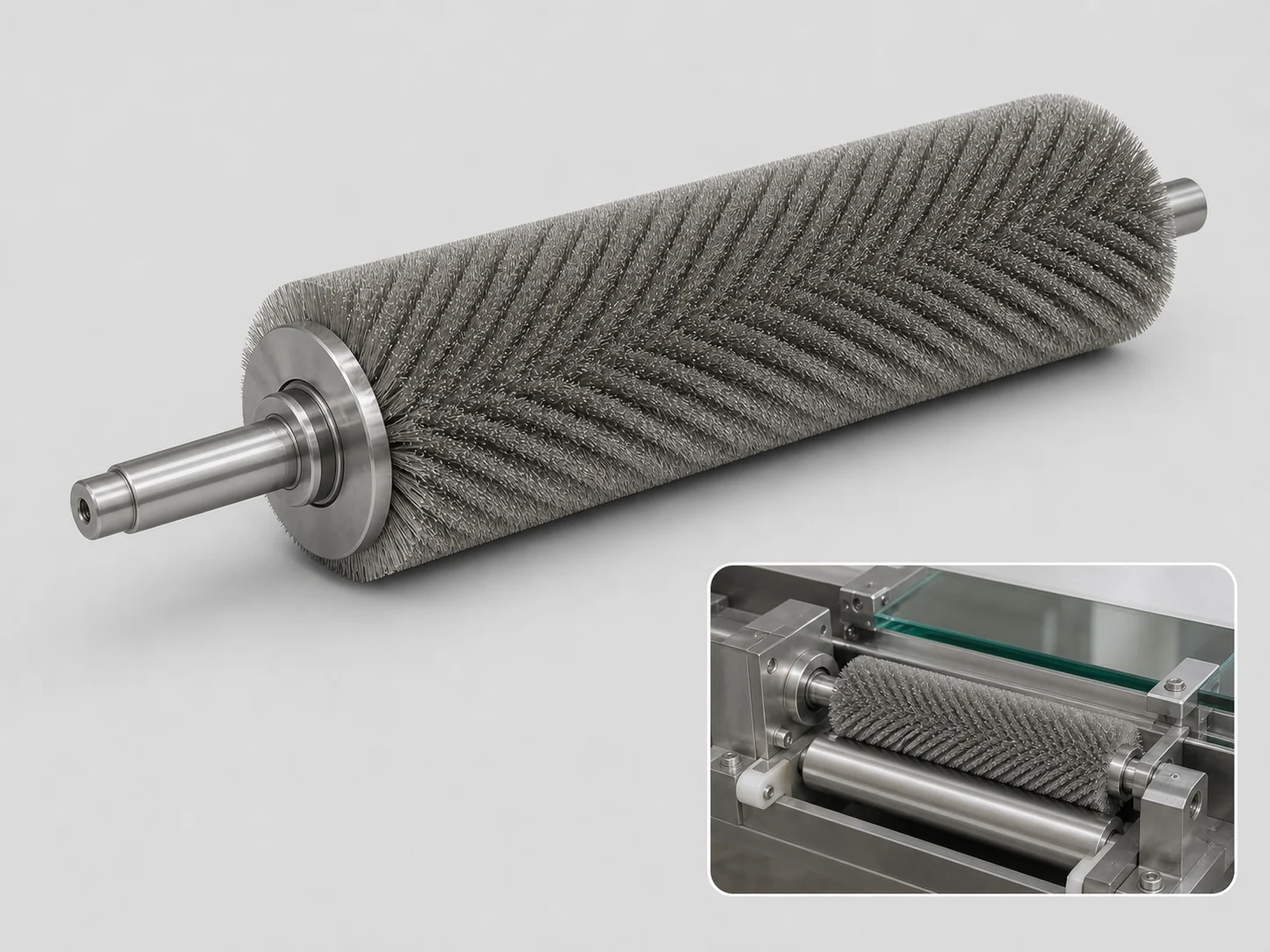 Stainless Steel Brush Roller Glass cleaning brush